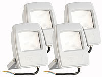 KryoLights Wetterfester LED-Fluter, 10 Watt, 750 Lumen, IP65, warmweiß, 4er-Set