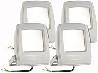 KryoLights Wetterfeste LED-Fluter, 10 W, 750 Lumen, IP65, tageslichtweiß, 4er-Set; Wasserfeste LED-Fluter (warmweiß) Wasserfeste LED-Fluter (warmweiß) 