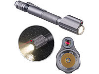 KryoLights 2in1-Profi-Pen-Light, LED-Taschenlampe & Laser-Pointer, 110 lm, 3 W; LED-Akku-Taschenlampen mit USB-Powerbank LED-Akku-Taschenlampen mit USB-Powerbank LED-Akku-Taschenlampen mit USB-Powerbank LED-Akku-Taschenlampen mit USB-Powerbank 