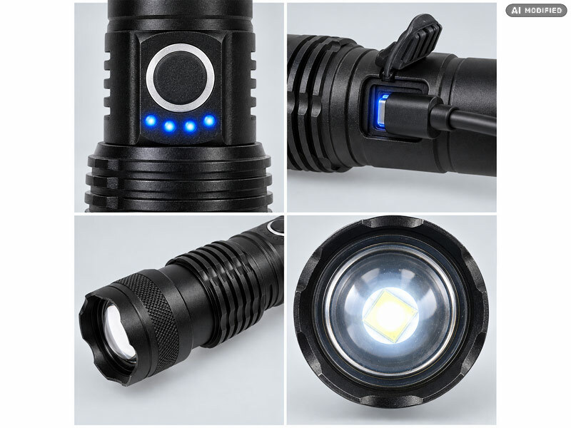 ; LED-Akku-Taschenlampen mit USB-Powerbank LED-Akku-Taschenlampen mit USB-Powerbank LED-Akku-Taschenlampen mit USB-Powerbank