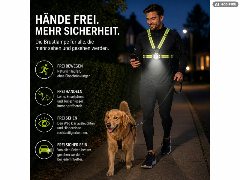 ; Akku-Stirnlampen mit LED-Band, Spotlight und farbigem Licht Akku-Stirnlampen mit LED-Band, Spotlight und farbigem Licht
