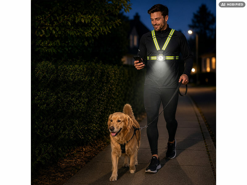 ; Akku-Stirnlampen mit LED-Band, Spotlight und farbigem Licht Akku-Stirnlampen mit LED-Band, Spotlight und farbigem Licht