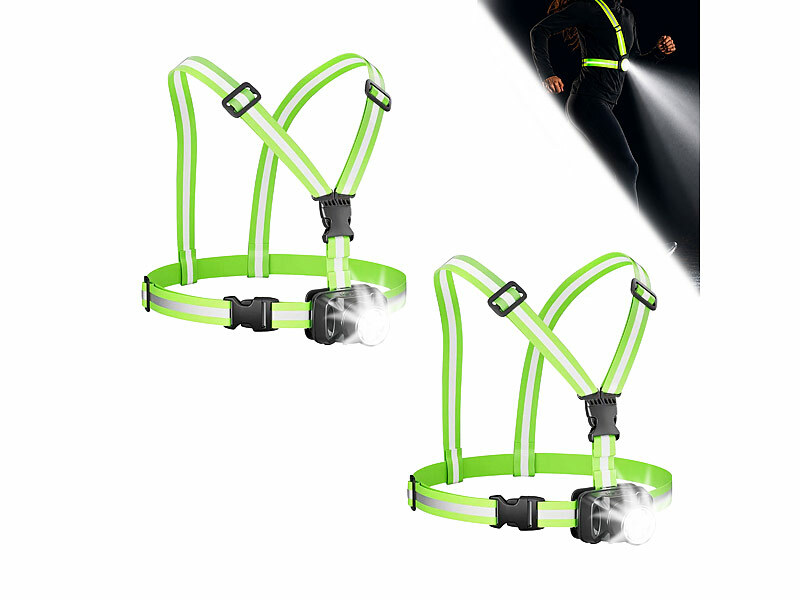 ; Akku-Stirnlampen mit LED-Band, Spotlight und farbigem Licht Akku-Stirnlampen mit LED-Band, Spotlight und farbigem Licht