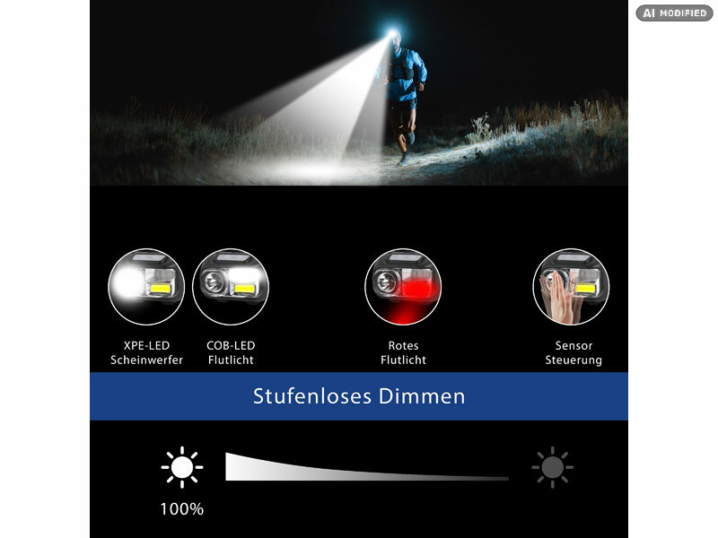 ; LED-Akku-Taschenlampen mit USB-Powerbank