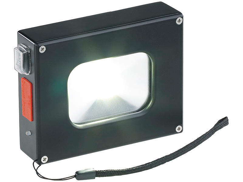 PIR COB LED Strahler: COB-LED-Fluter im Metallgehäuse 10 W 6500 K IP44 