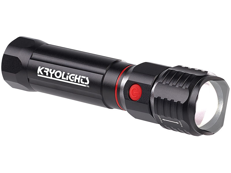 KryoLights 2in1-Taschenlampe & Arbeitsleuchte mit 2x 3-Watt-LED &  Neodym-Magnet