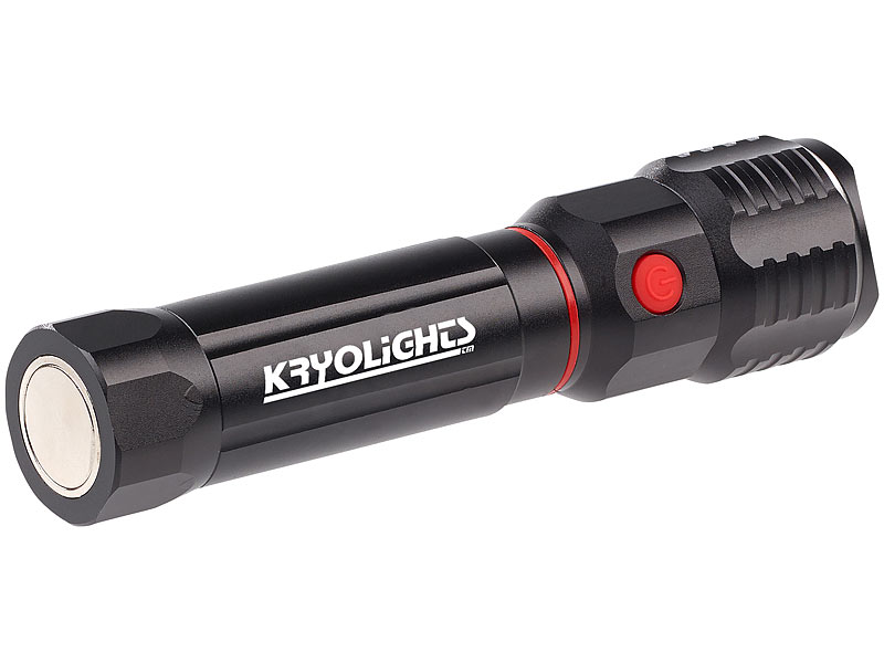 ; LED-Akku-Taschenlampen mit USB-Powerbank 