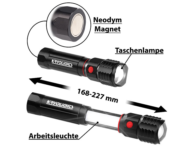LED Taschenlampe Arbeitsleuchte mit Magnet 11 LED´s Lampe 2er Set" 50009-2 