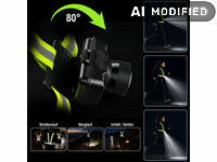 ; Akku-Stirnlampen mit LED-Band, Spotlight und farbigem Licht Akku-Stirnlampen mit LED-Band, Spotlight und farbigem Licht