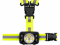 ; Akku-Stirnlampen mit LED-Band, Spotlight und farbigem Licht Akku-Stirnlampen mit LED-Band, Spotlight und farbigem Licht