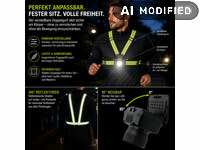 ; Akku-Stirnlampen mit LED-Band, Spotlight und farbigem Licht Akku-Stirnlampen mit LED-Band, Spotlight und farbigem Licht
