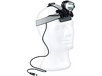 KryoLights HighEnd Stirn und Outdoorlampe mit Cree-LED; LED-Akku-Taschenlampen mit USB-Powerbank 