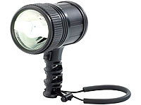 KryoLights Akku-LED-Handlampe / Handscheinwerfer 10 W, bis zu 350m Leuchtweite; LED-Akku-Taschenlampen mit USB-Powerbank LED-Akku-Taschenlampen mit USB-Powerbank 
