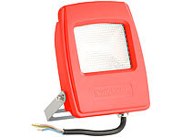 KryoLights Wetterfester LED-Fluter in Rot, 10W, IP65, Warmweiß; Camping-Laternen batteriebetrieben 