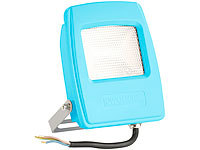 KryoLights Wetterfester LED-Fluter in Blau, 10W, IP65, Warmweiß 3000K; LED-Akku-Taschenlampen mit USB-Powerbank LED-Akku-Taschenlampen mit USB-Powerbank 