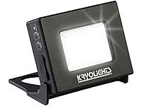 KryoLights 2in1-LED-Fluter und Powerbank, Solar-Panel, 10-Watt-COB-LED, 400 Lumen; LED-Fluter mit Powerbanks 