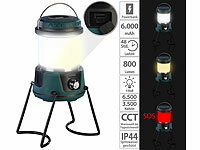 KryoLights 3in1-Akku-LED-Campinglaterne bis 800 Lumen, mit Powerbank, CCT; Camping-Laternen batteriebetrieben Camping-Laternen batteriebetrieben 