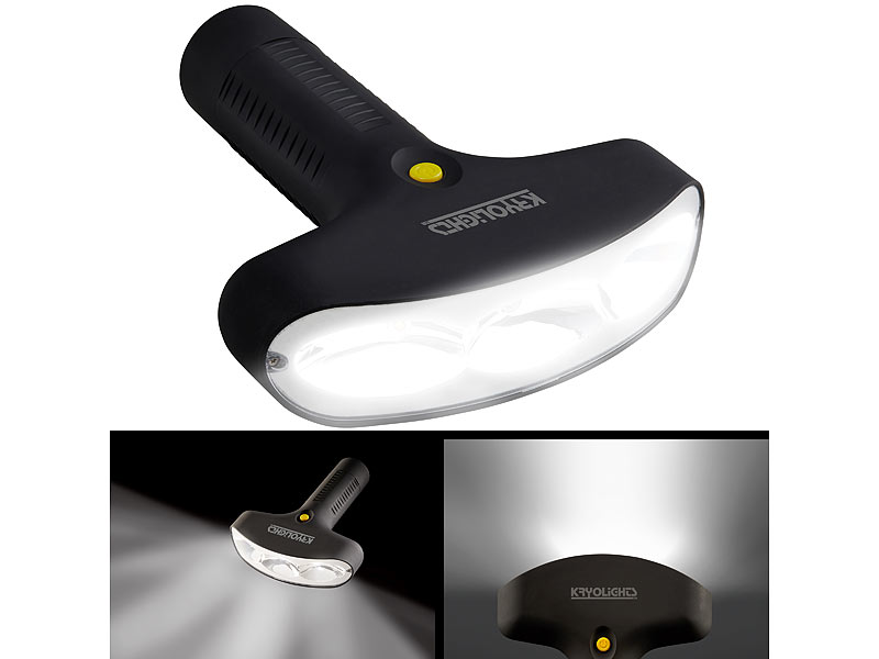 ; LED-Akku-Taschenlampen mit USB-Powerbank 