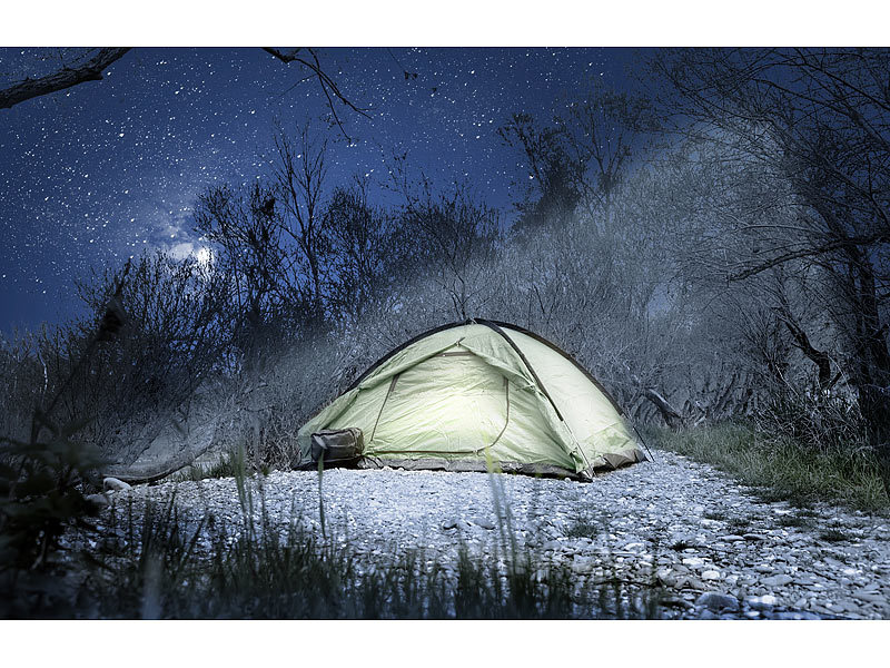 ; LED-Akku-Taschenlampen mit USB-Powerbank 